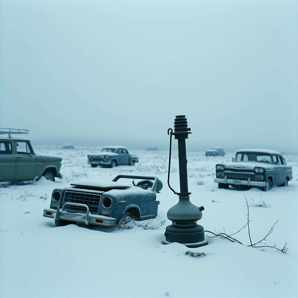 Gritty Post-Apocalyptic Winter Landscape in Cinematic Style