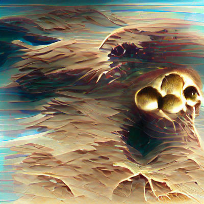 Majestic Titan Emerges from Misty Landscape