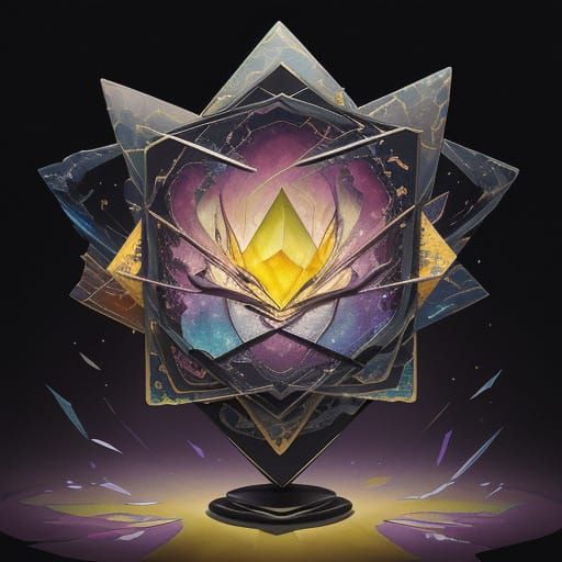 Surreal Dream-Temple Field in Gouache Style