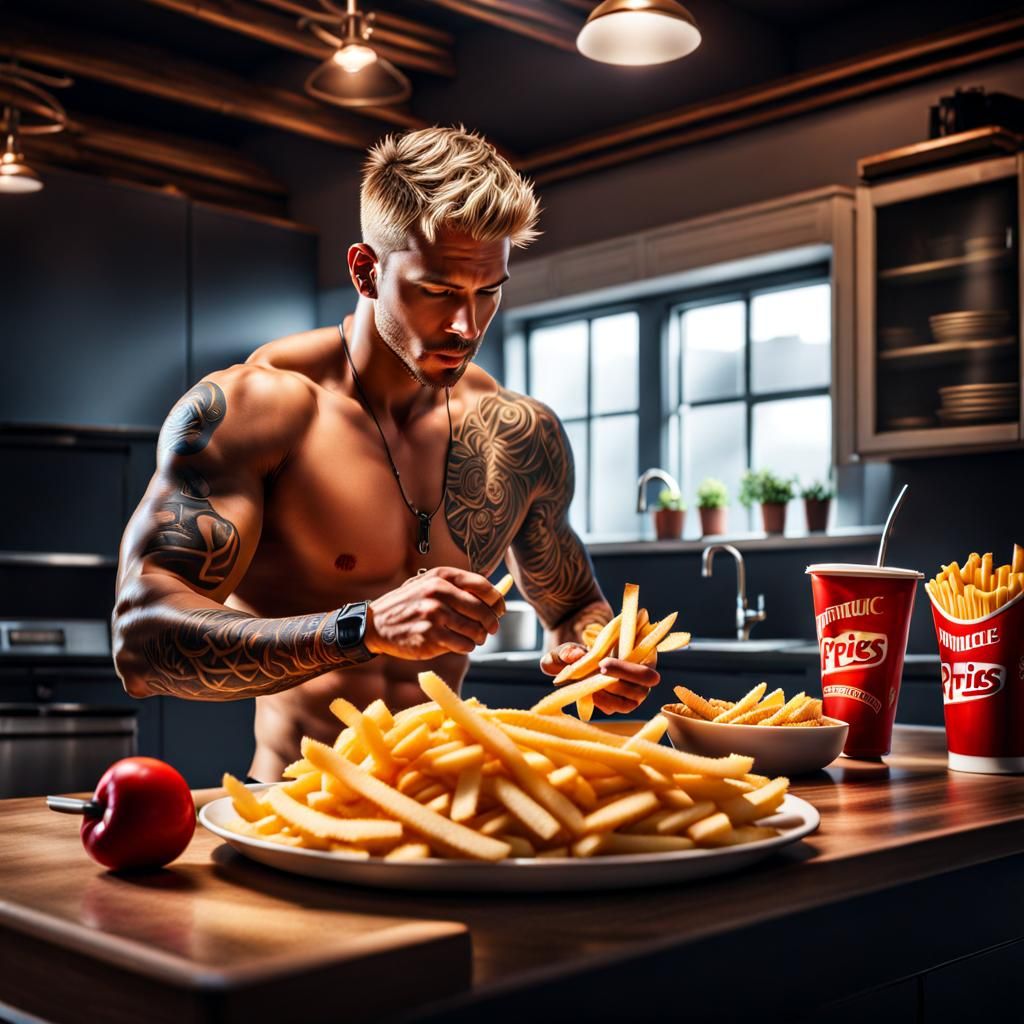 French Fries Artist at Work