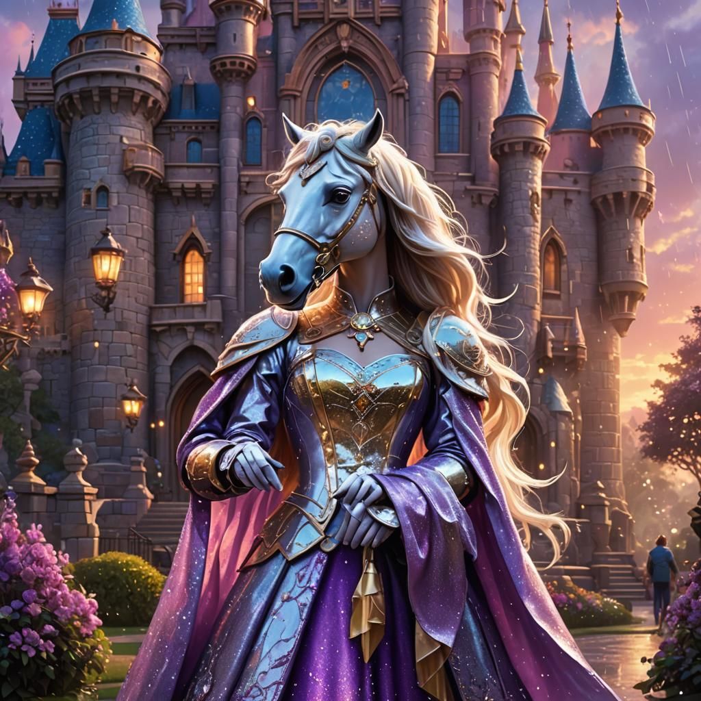 Disney Princess Castle on Mobile Phone Screen