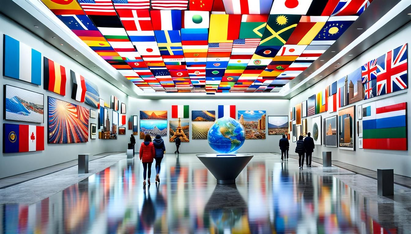 Futuristic Art Gallery of Global Artwork in Digital Art