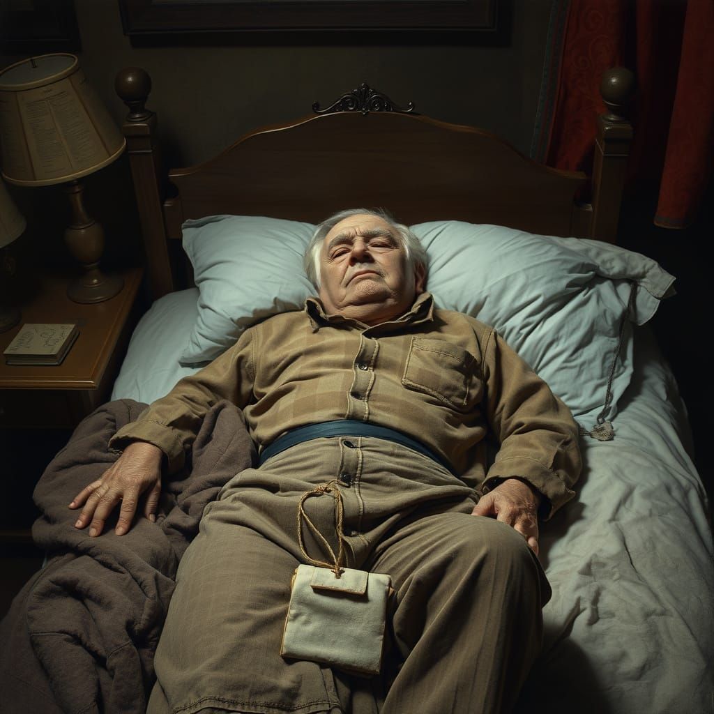 Old Man in Bed: A Study in Suffering