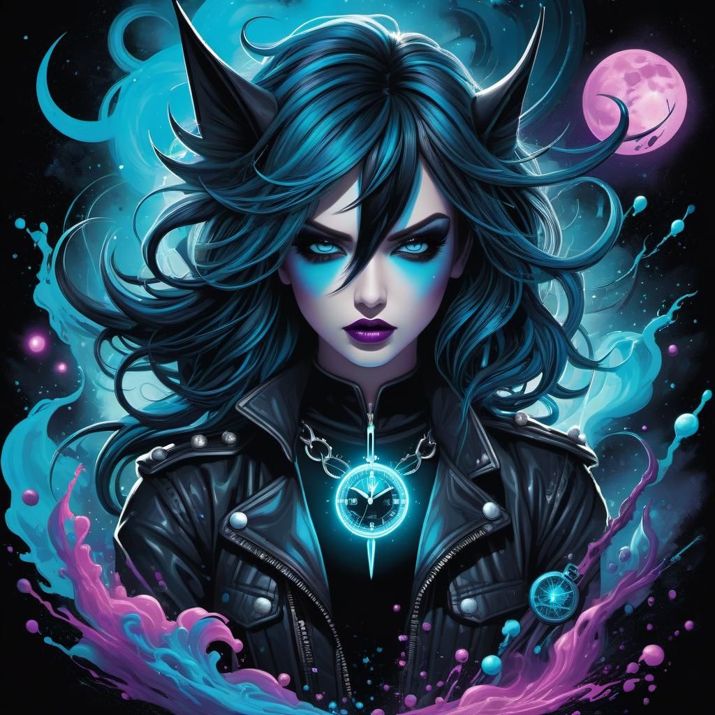 Midnight Countdown T-Shirt Design in Fantasy Splash Art