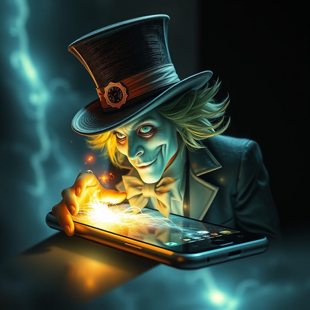 Surreal Fantasy Hologram Projection in Photorealistic Style