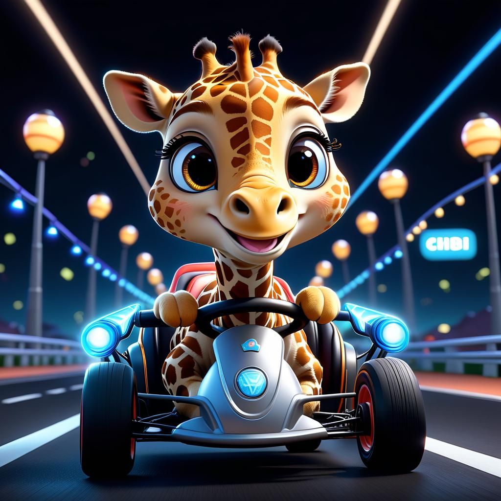 Giraffe go-kart