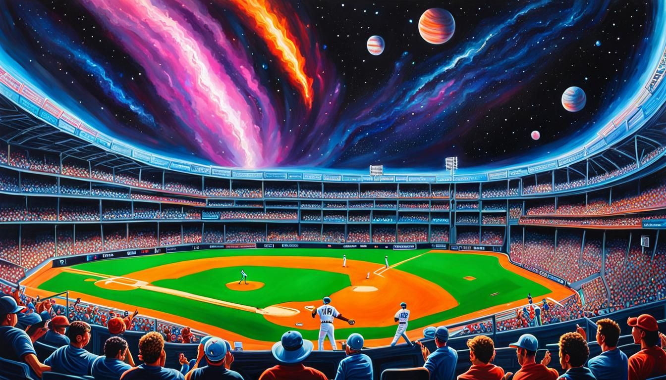 Intergalactic Baseball Game in Space Stadium