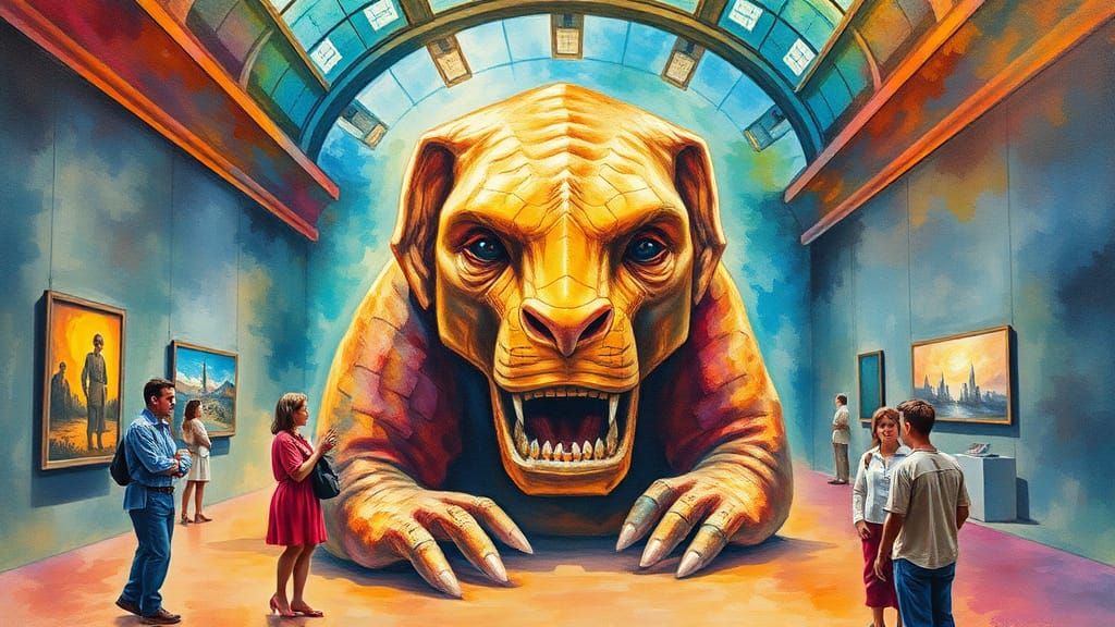 Impressionist Watercolor Creation of Life in Gouache Style