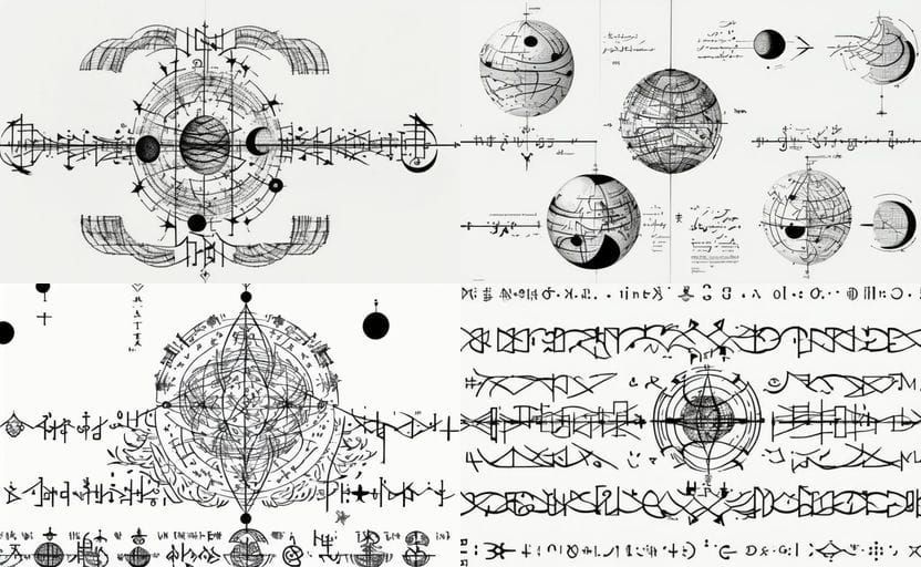 Abstract Typographical Art: Moon of Symbols