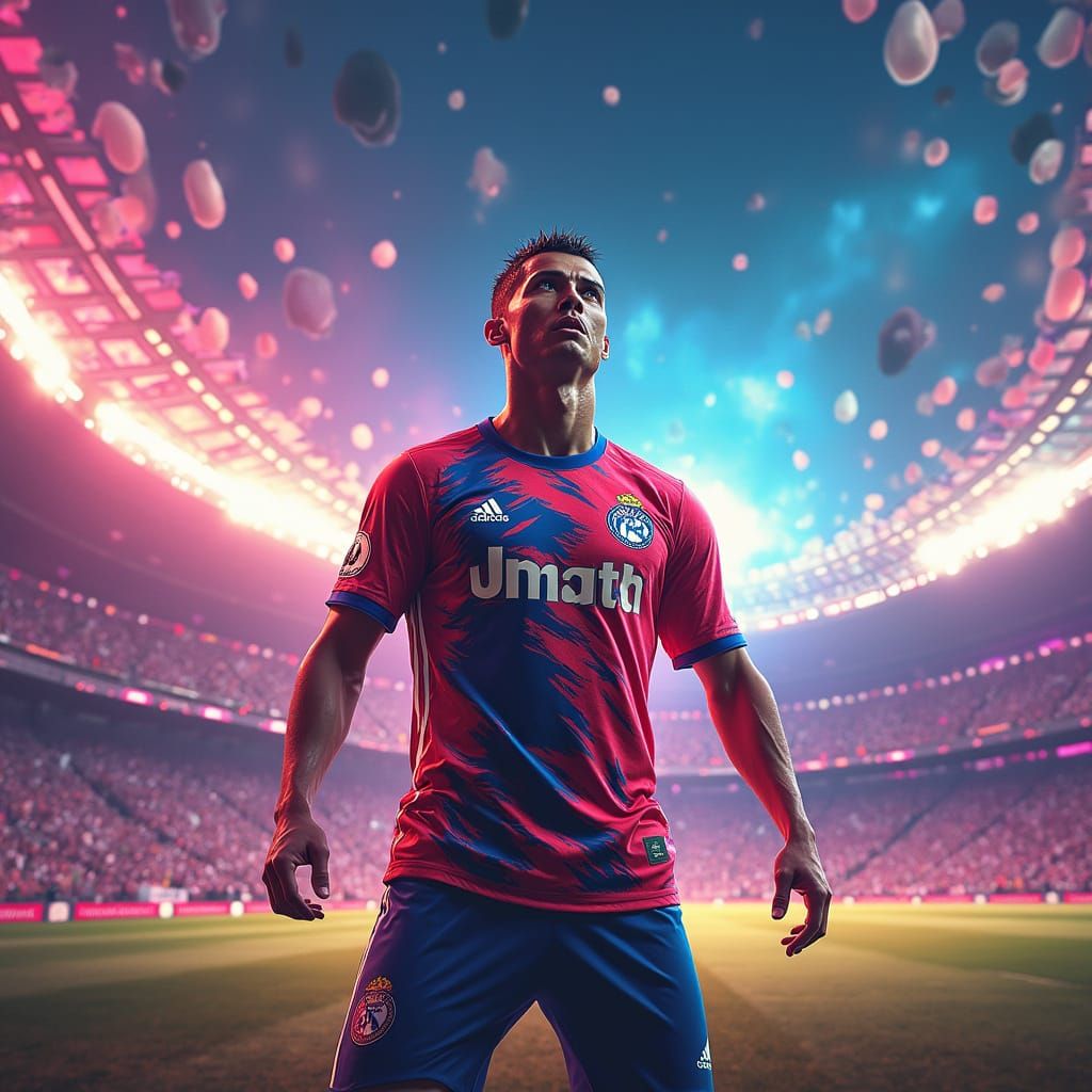 Cristiano Ronaldo Heroic Dreamlike Stadium Sports Art