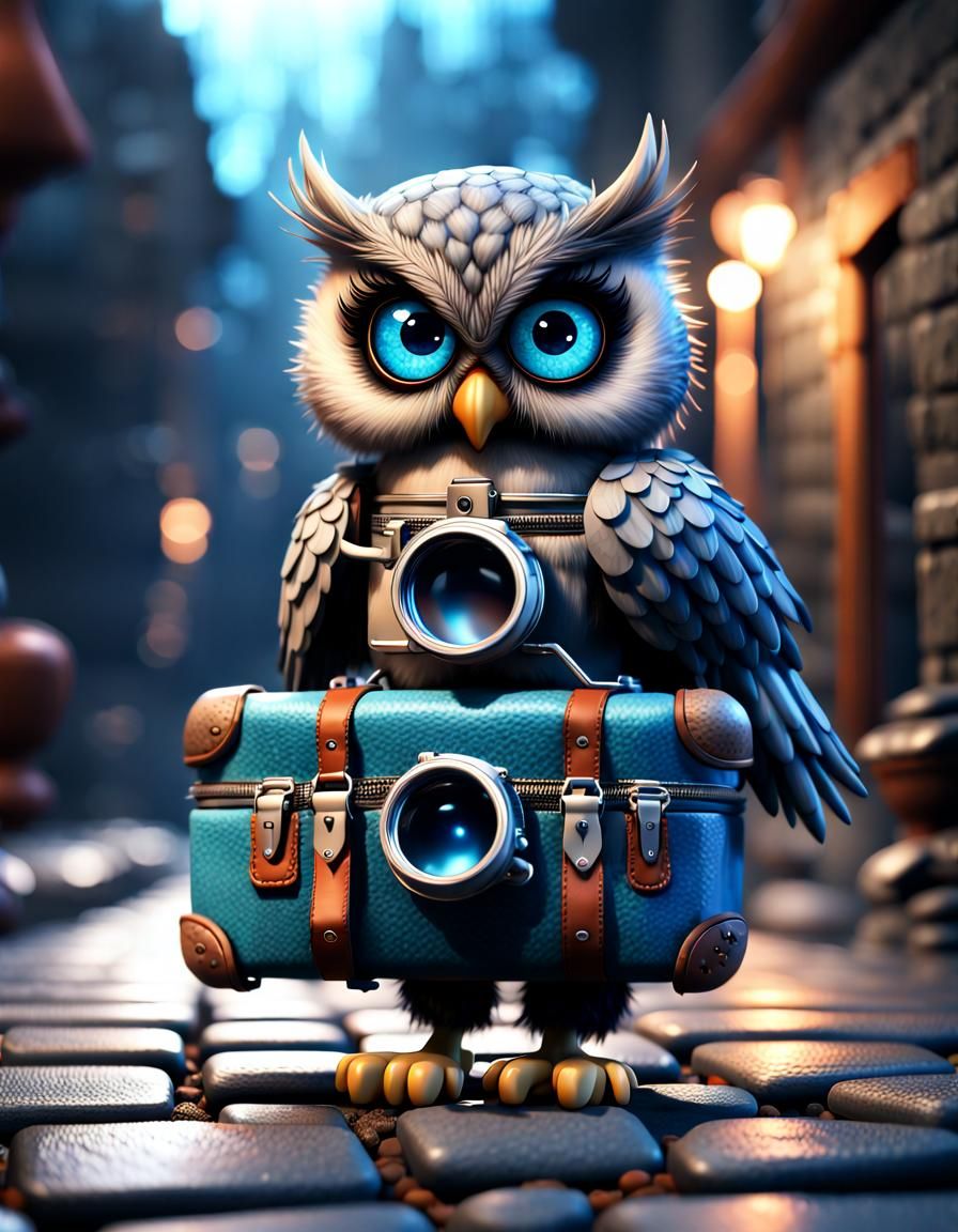 Owl waiting for the train to arrive 4