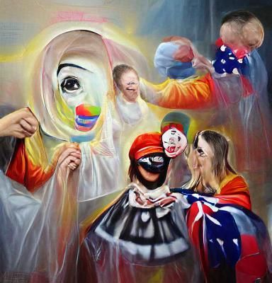 Unveiling Clown World: A Detailed Surreal Painting