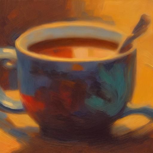 <lora:Oil Painting:1.0> tea break