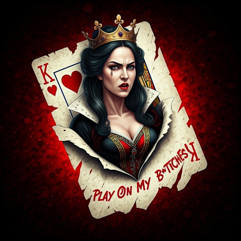 Queen of Hearts Bursts Forth as Baroque Pop Art