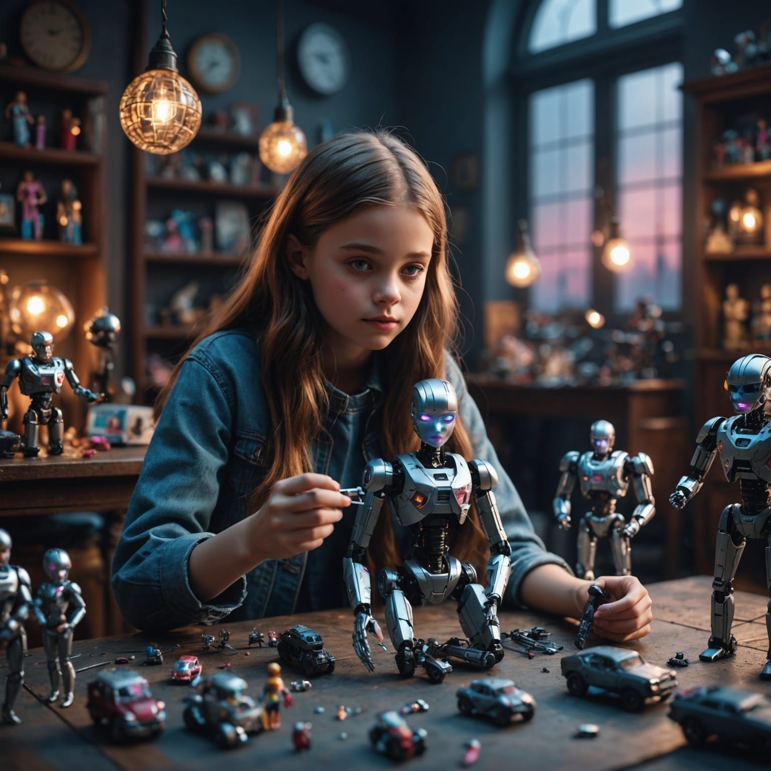 Girl's Cyborg Barbie Dolls: Epic Digital Matte Painting