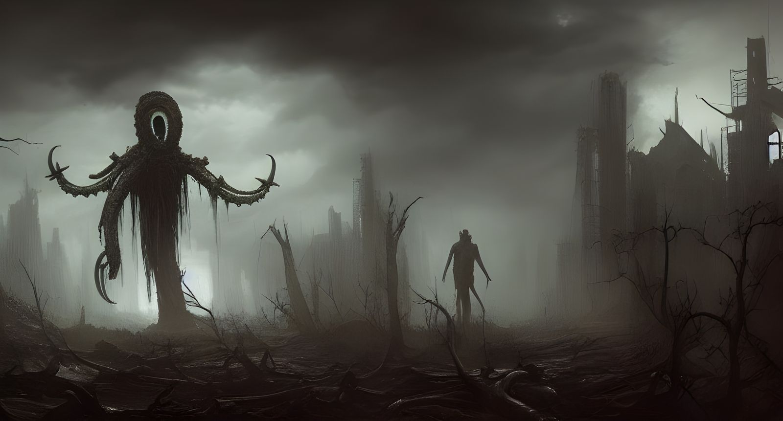 Lovecraftian Elder God Ruins Post-Apocalyptic World