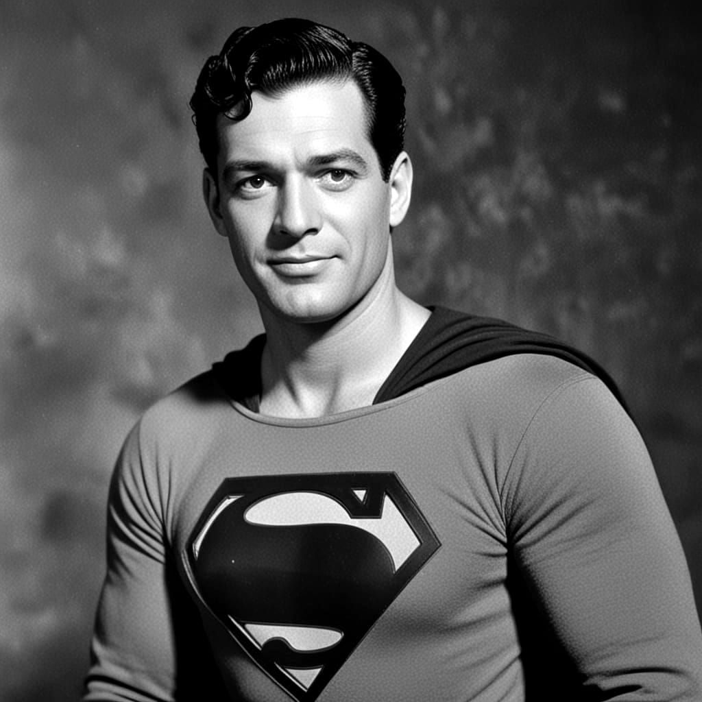 Superman in 1940s Max Fleischer Cartoon Style