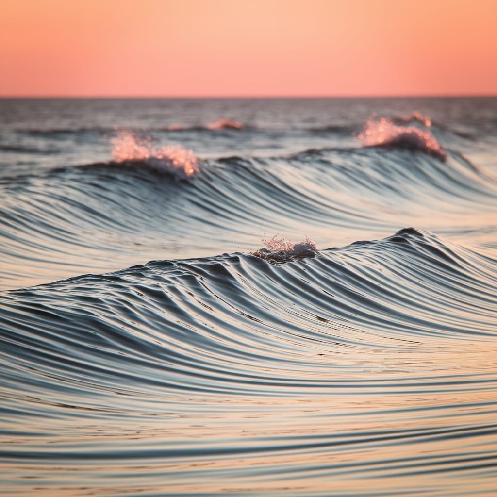 Golden Sunrise Over a Calm Sea