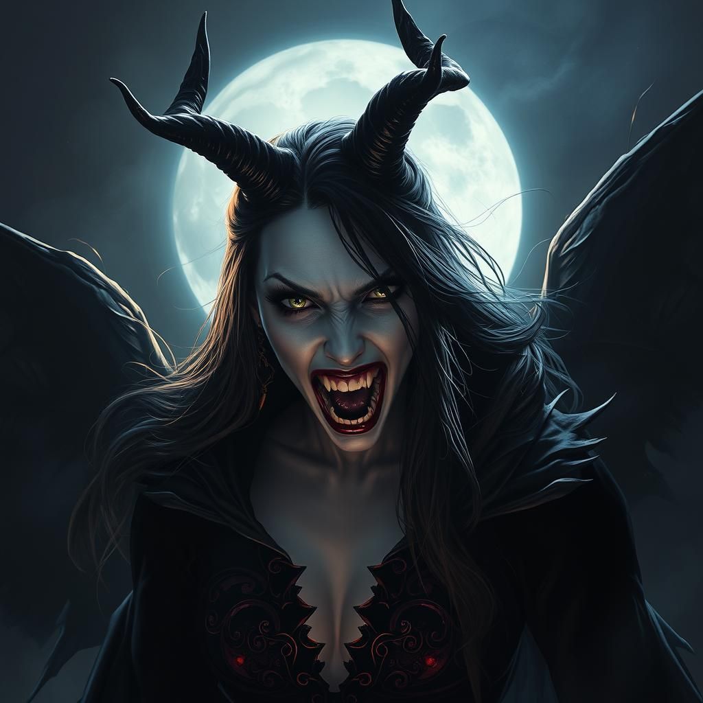 Eerie Enchantress in Haunting Mystical Atmosphere