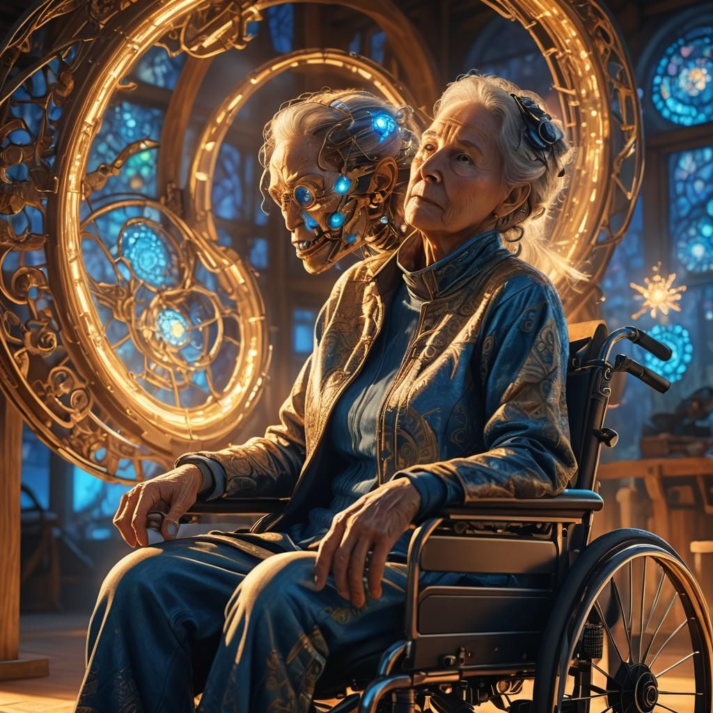 ALS Patient in Wheelchair: Fantasy Concept Art