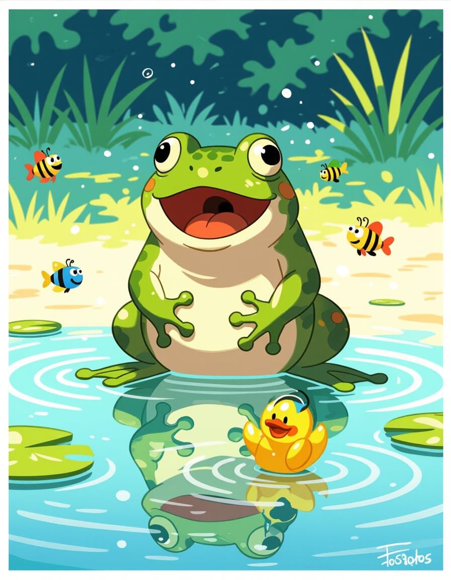 Surprised Frog Generated by AI