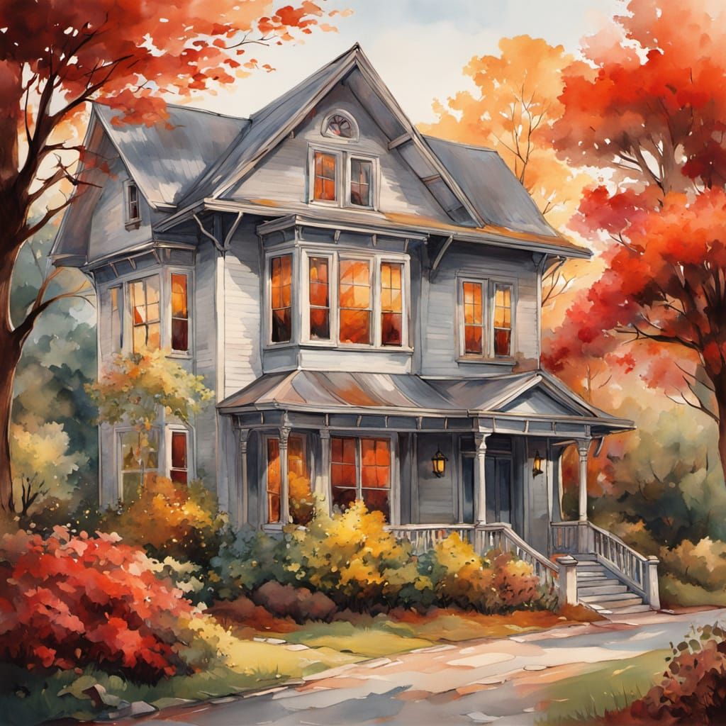 Timeless American Cottage in Autumnal Bliss