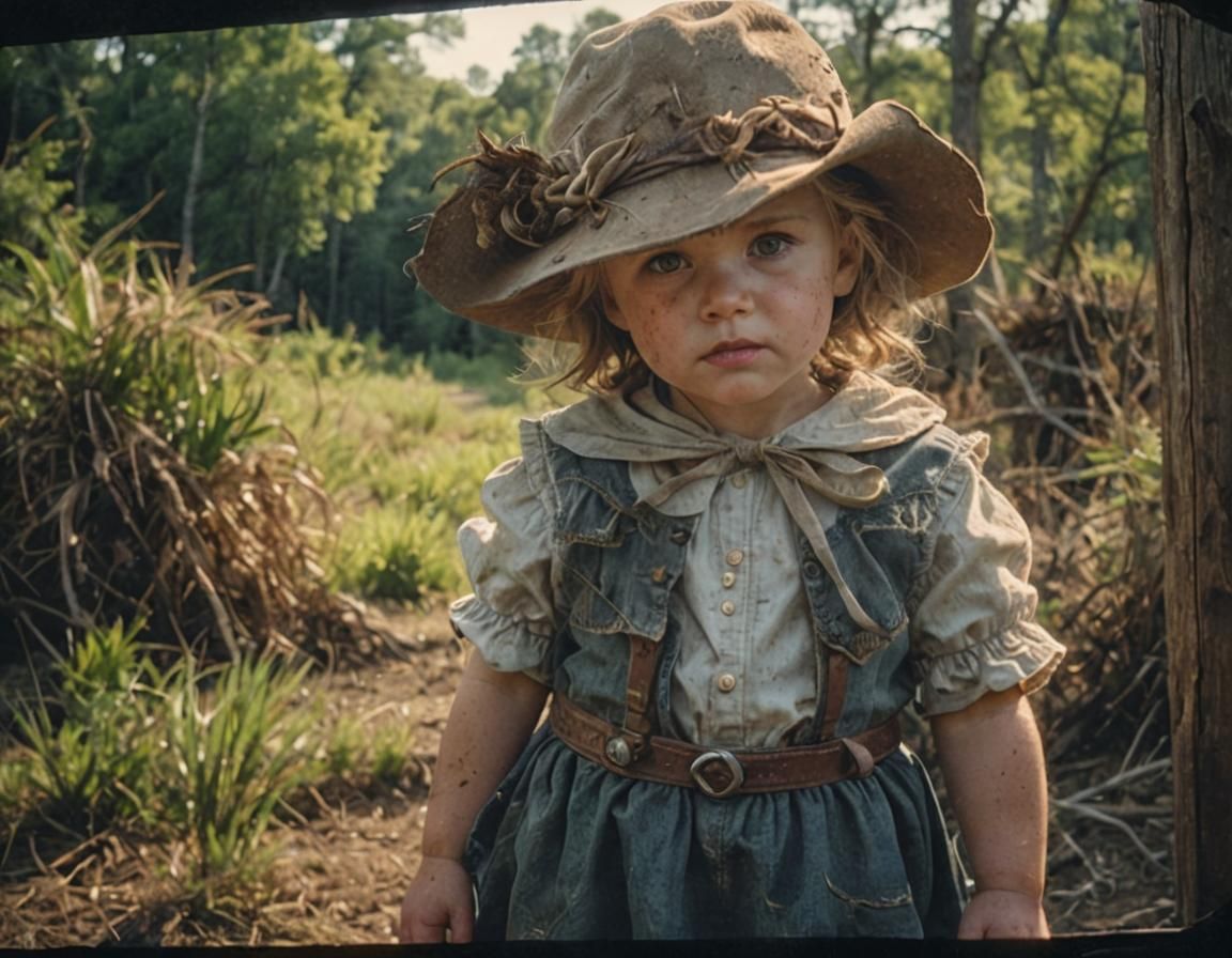 Cinematic Country Girl Toddler Film Still
