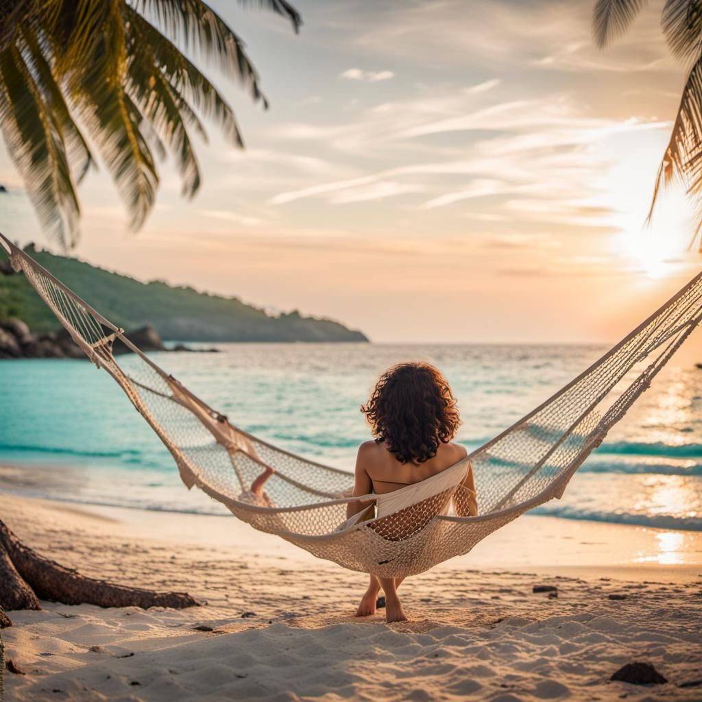 Tropical Paradise: Turquoise Waters and Sunset Beach