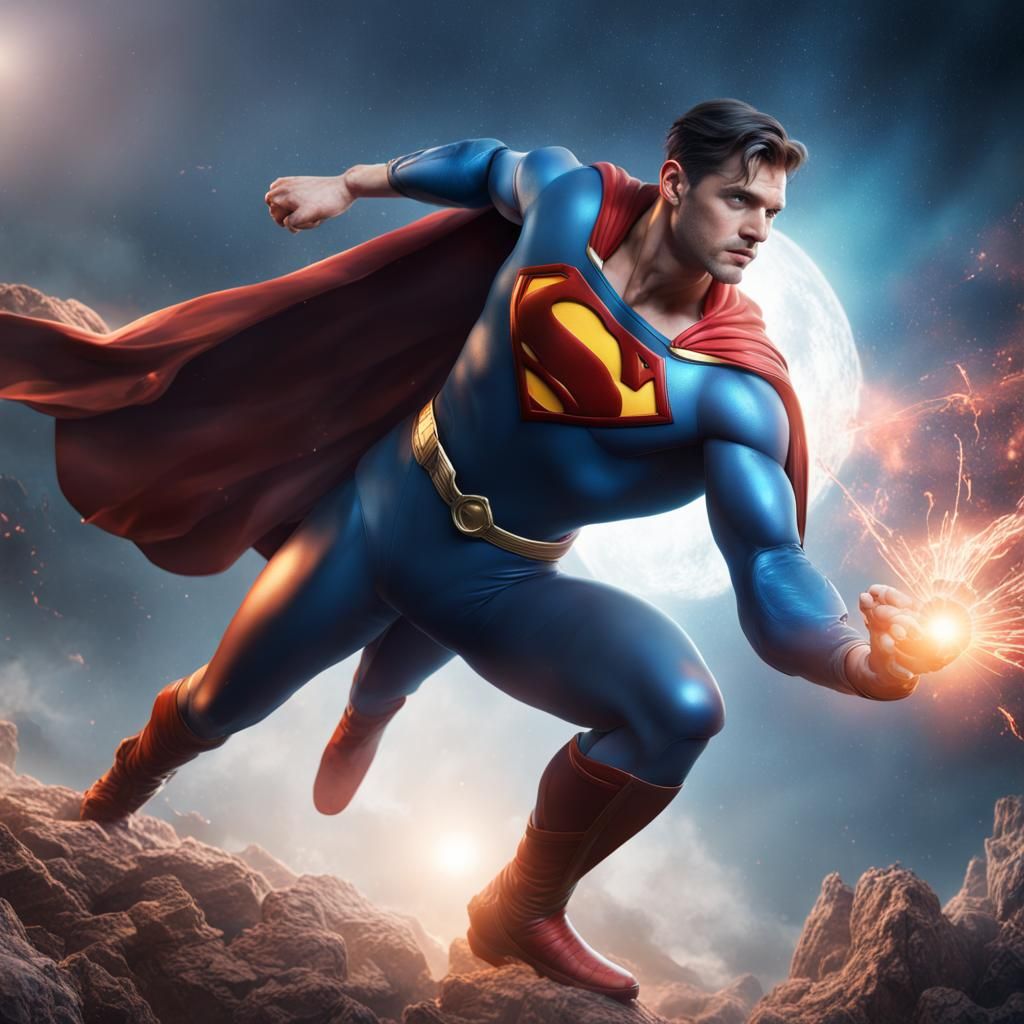 Superman vs Astrologist: Detailed Fantasy Art