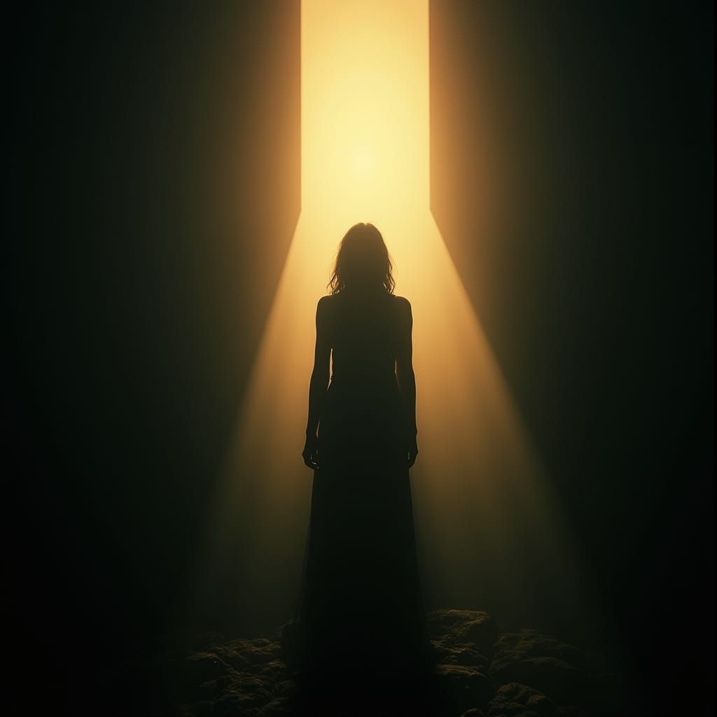 Mysterious Woman Emerges from Dark Shadows in Epic, Cinemati...