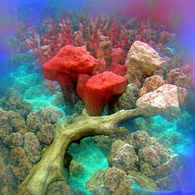 Underwater Coral Forest in Vibrant 3D Rendering