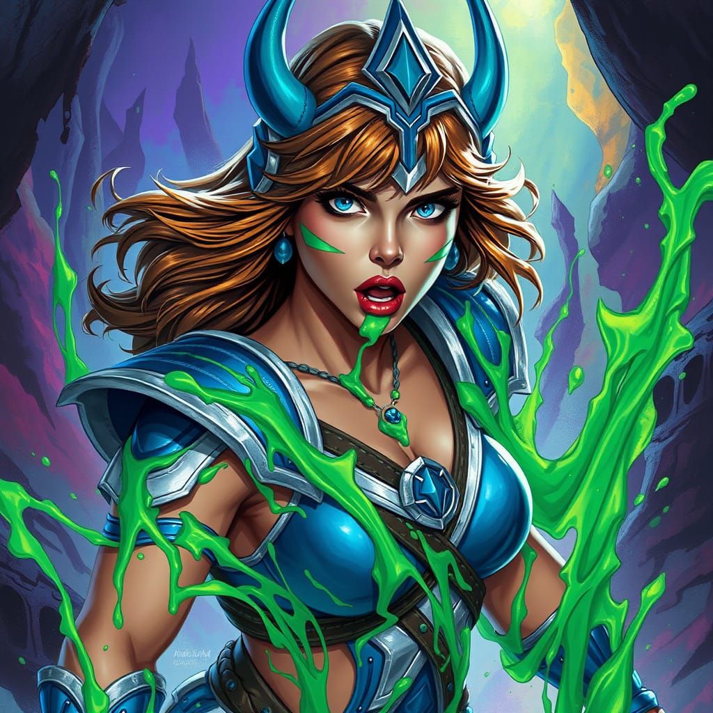 Teela Slimed: Hyperrealistic Splash Art