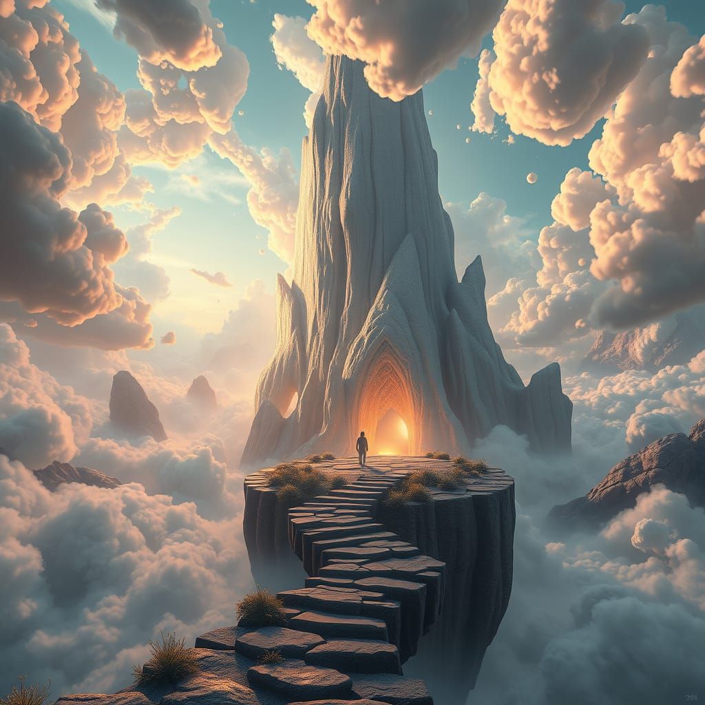 Ethereal Dreamscape in Cyberpunk Realism