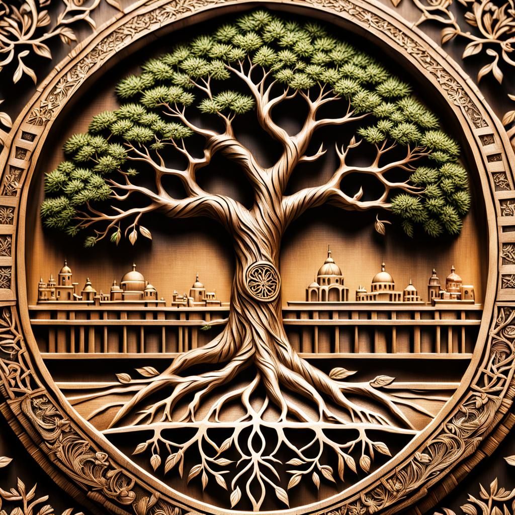 Hyperrealistic Tree of Life in HDR