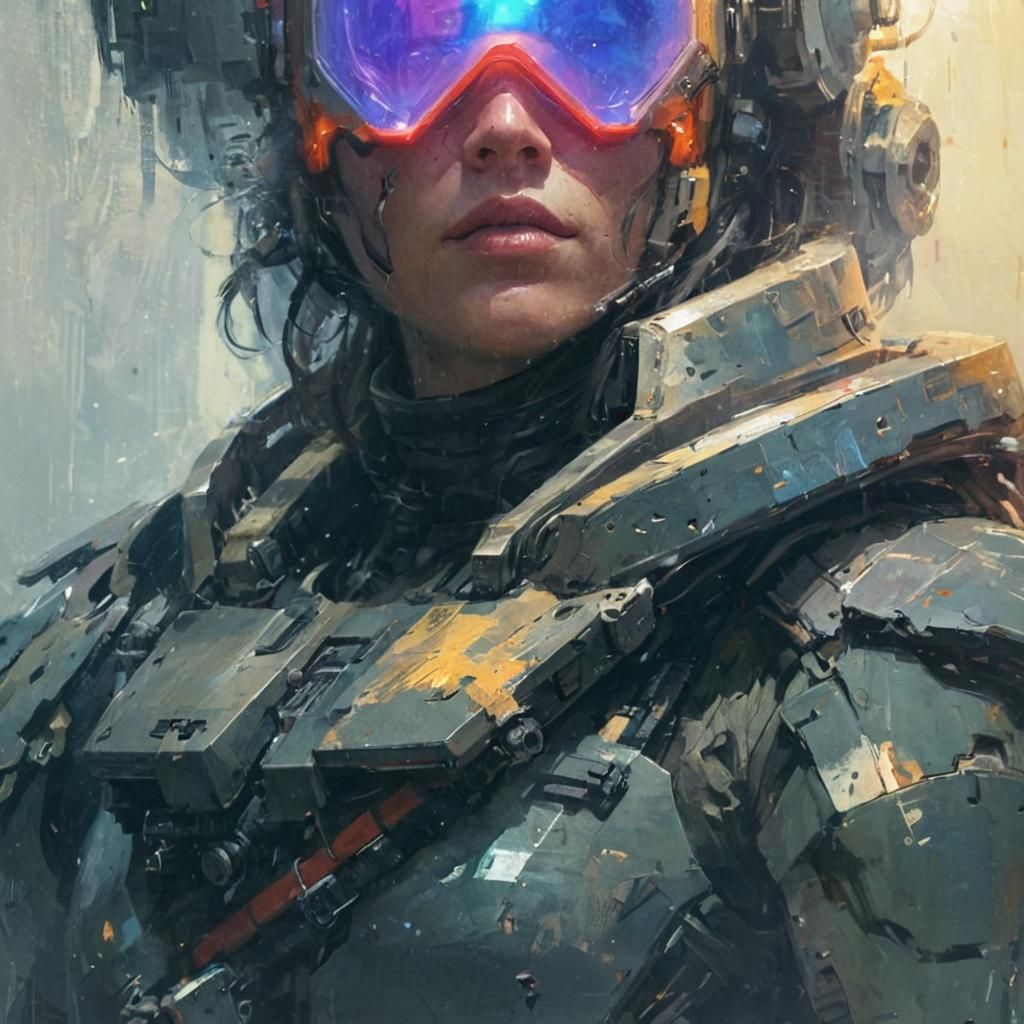 Detailed Sci-Fi Portrait in Digital Painting Style