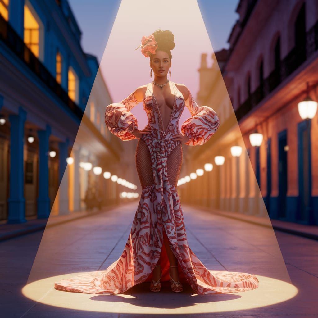 La Diosa Shines in Vibrant Cuban-Inspired 3D Art