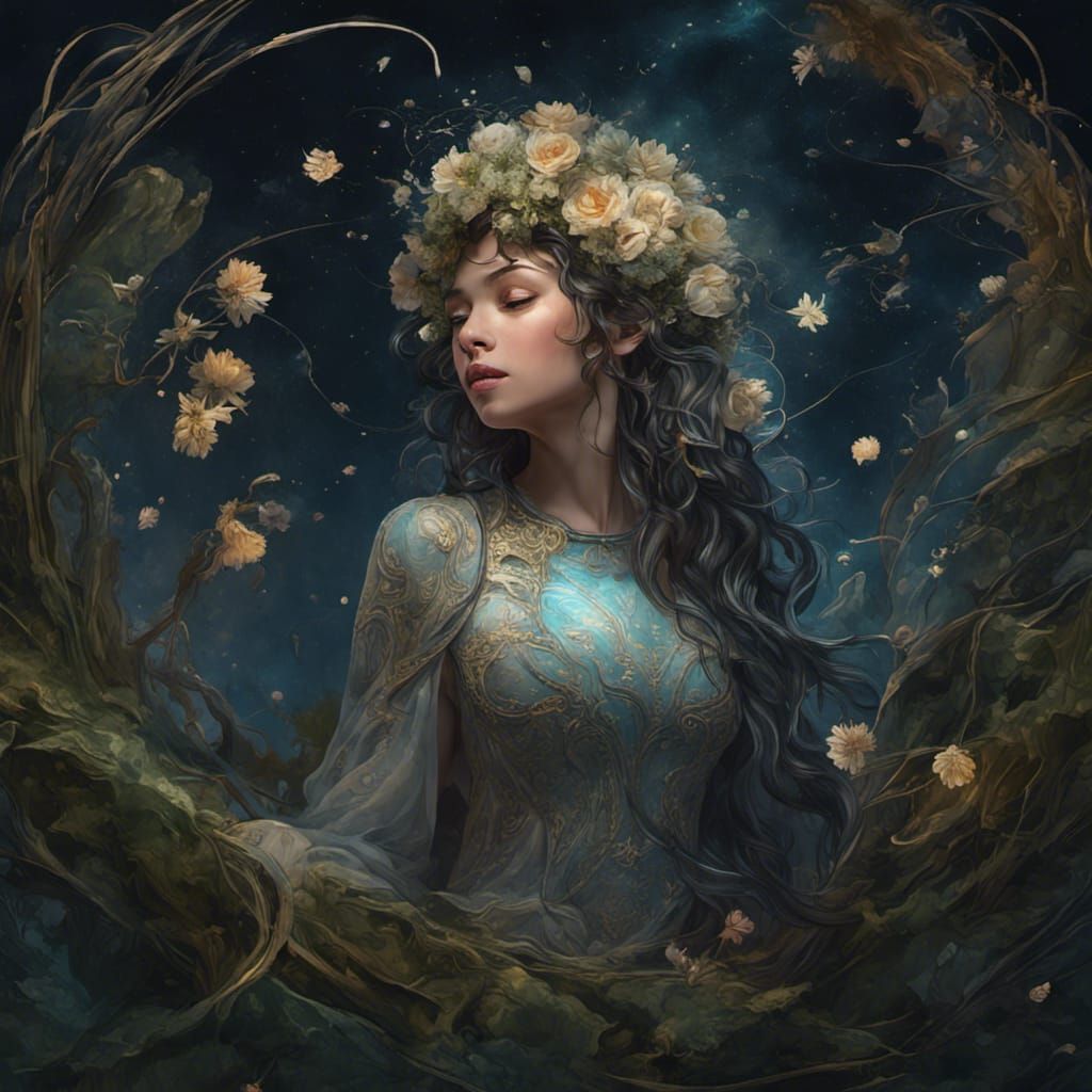 Gaia: Earth Goddess in Whimsical Hyperrealism