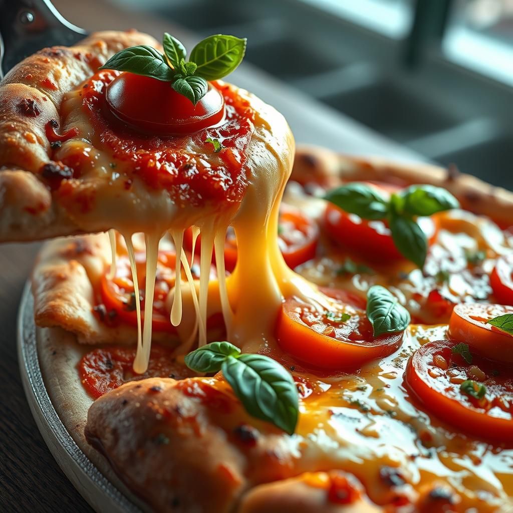 Hyper-Realistic 3D Anime Pizza Art