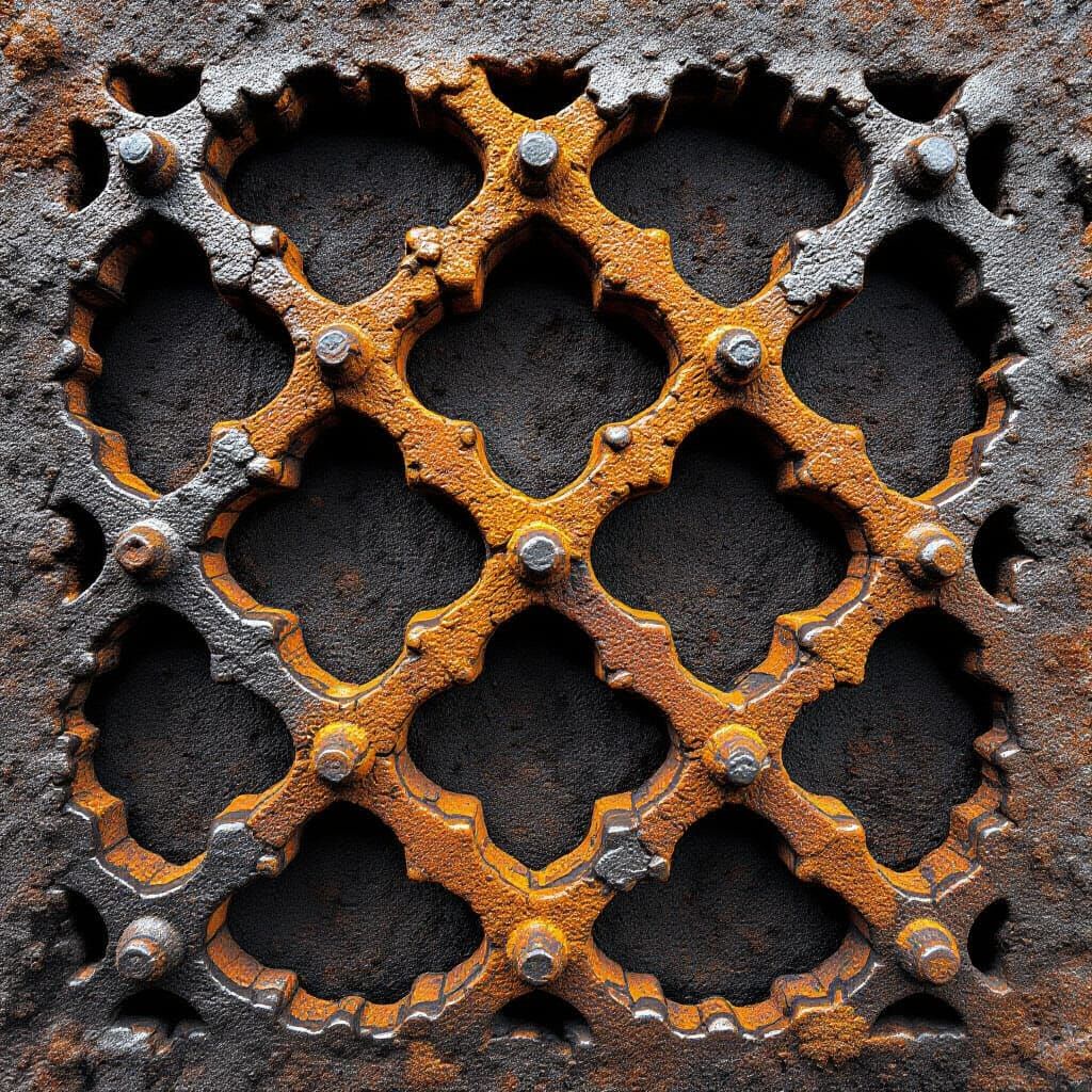 Gritty Charred Ossified Lattice, Rusty Style