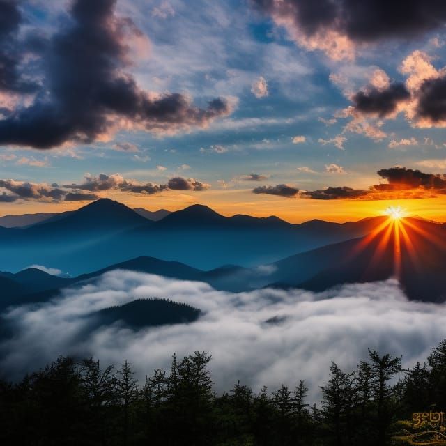Mountain Sunrise, Professional Photography, Natural Lighting