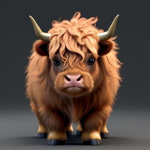 Baby highland cow