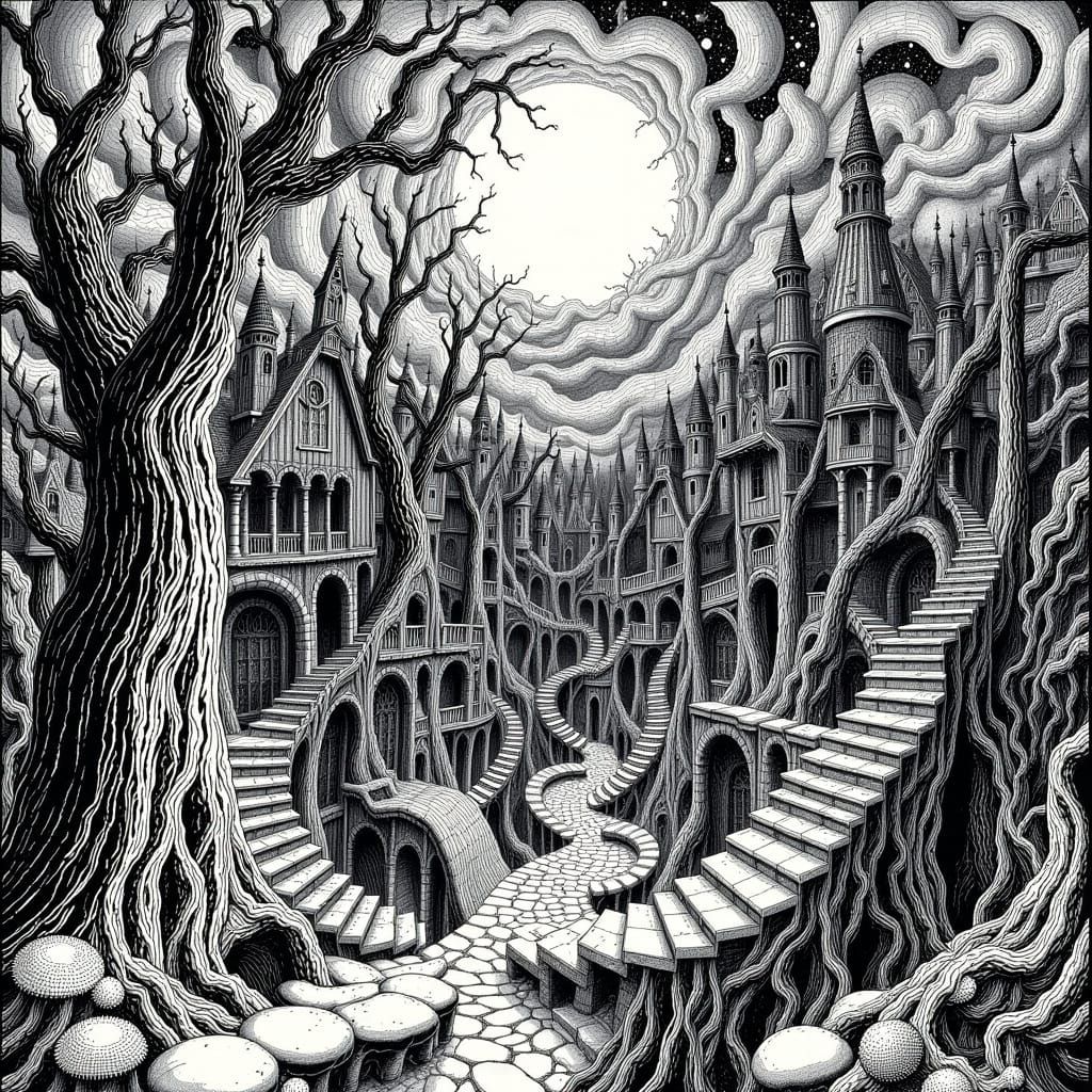 Escher-esque pathways