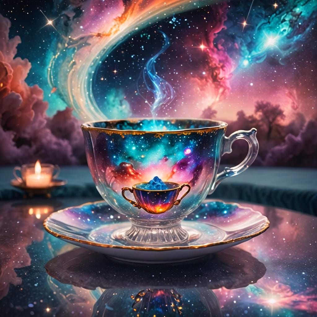 Teacup Galaxy with Ethereal Reflection