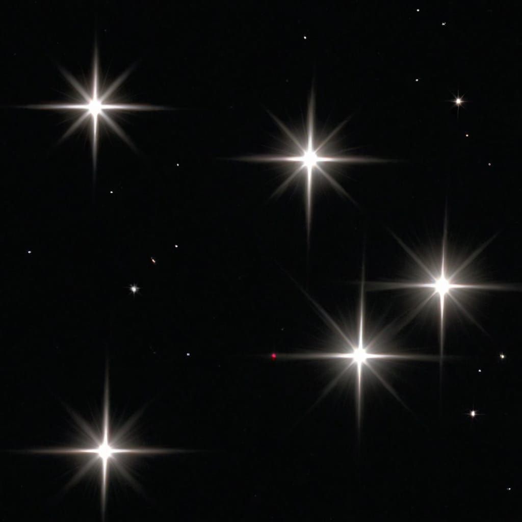 NASA Telescope Captures Stars with Sharp Points