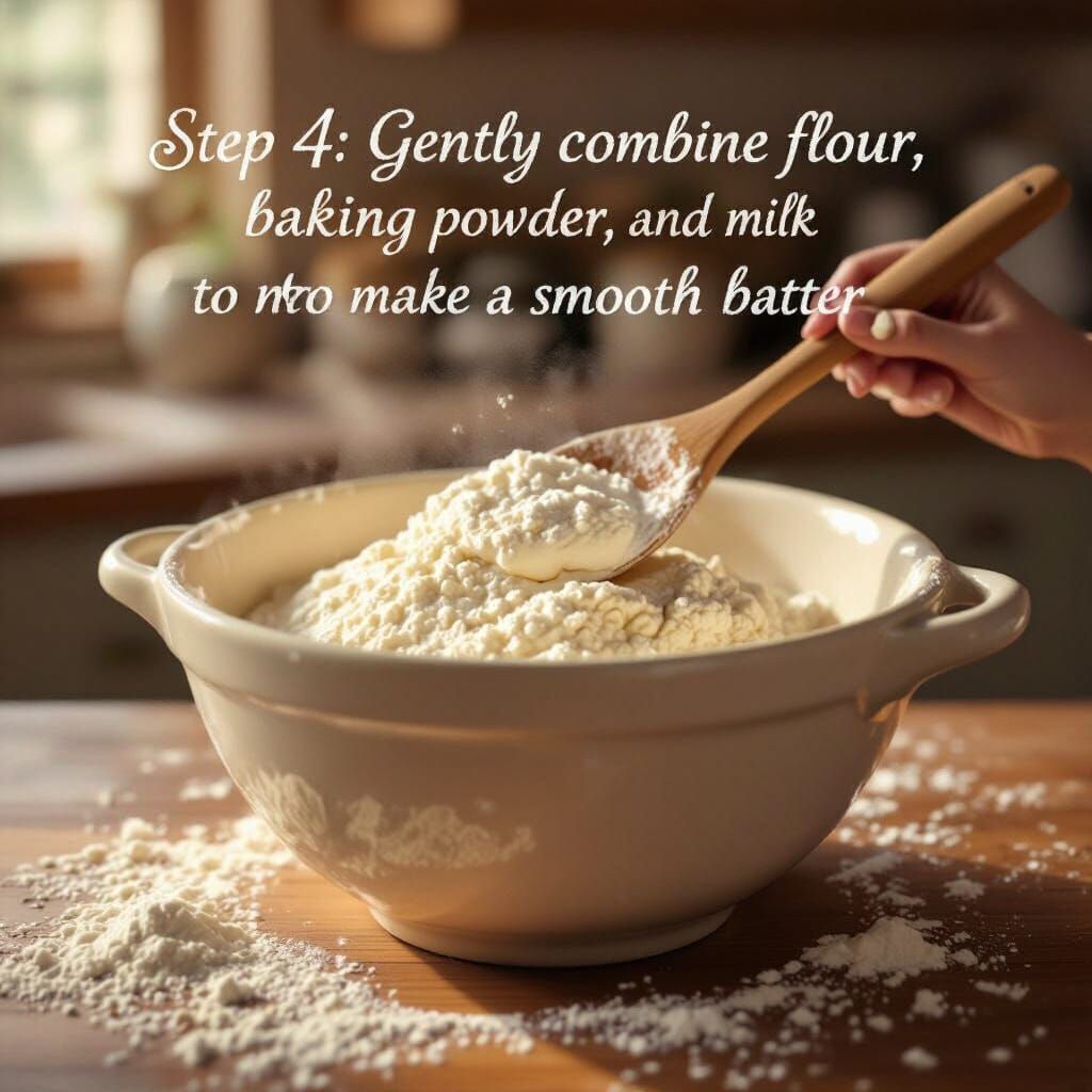 Mixing Baking Ingredients in 3D Rendered Style