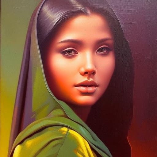 Treegirl: Oil Painting in a Classical Style