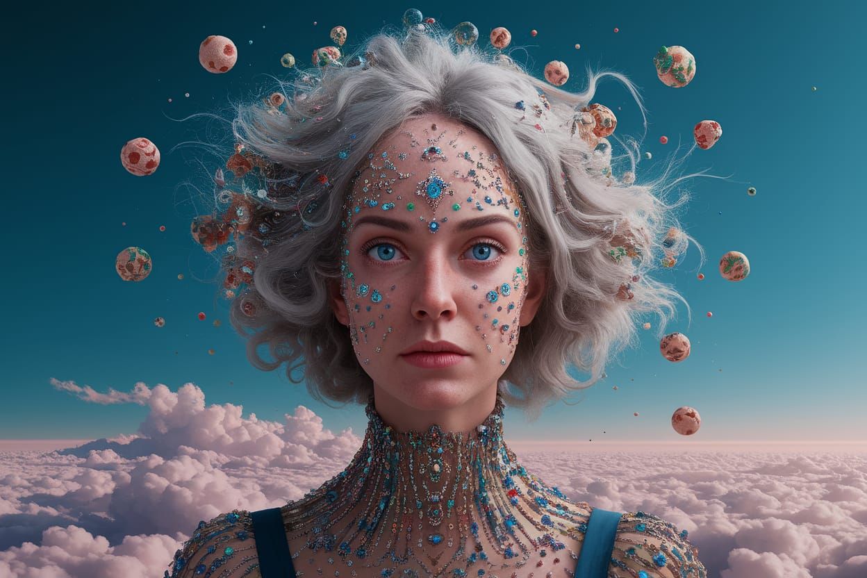 Surreal Abstract Portrait Inspired by "Lucy in the Sky"