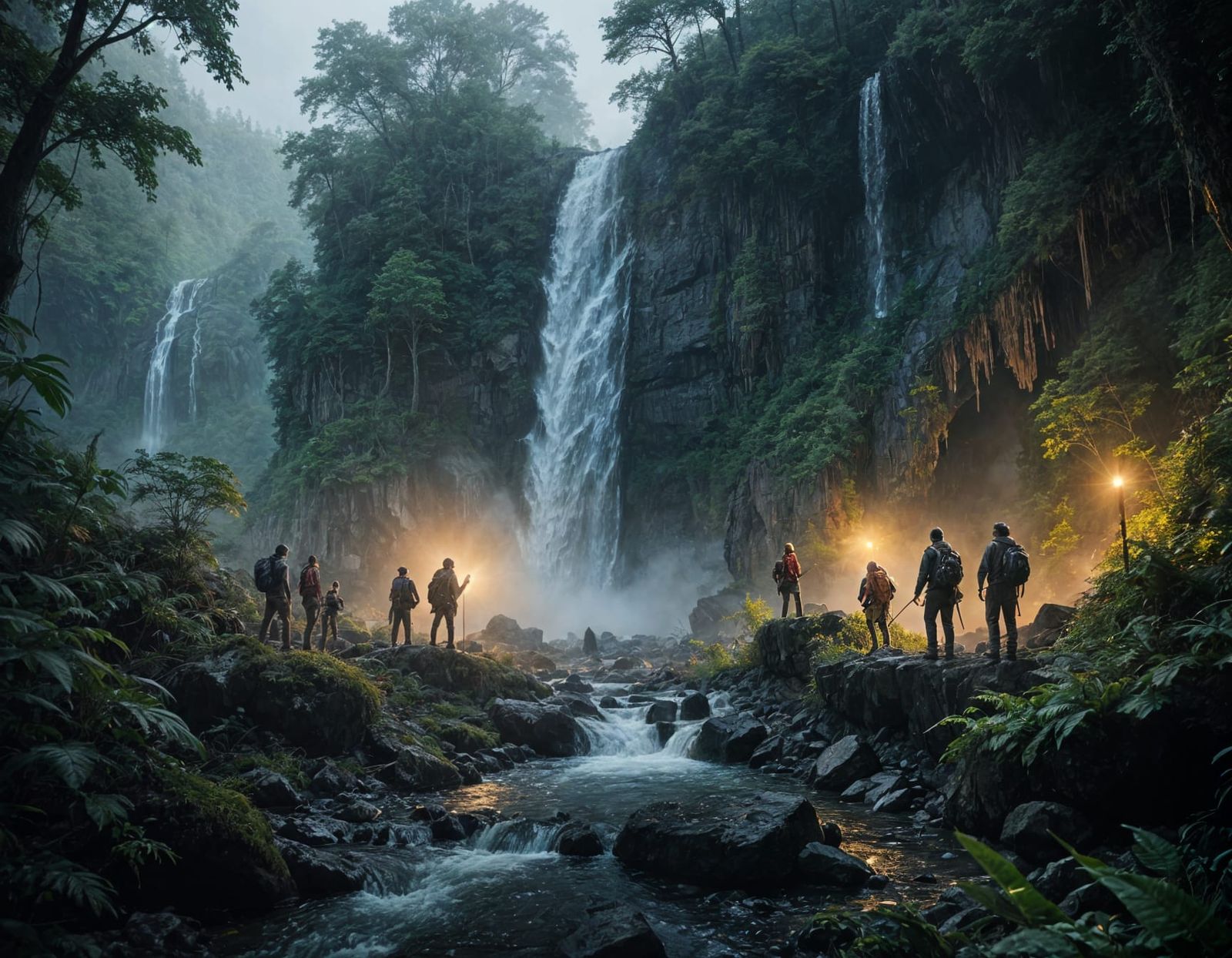 Explorers Discover Hidden Waterfall Goldmine in Wilderness