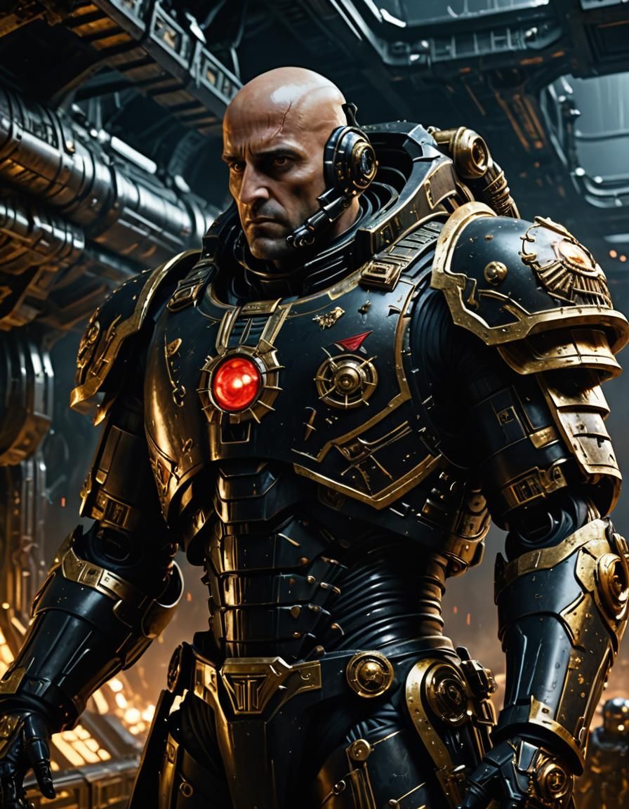 Corrupted Warmaster in Futuristic Spacecraft