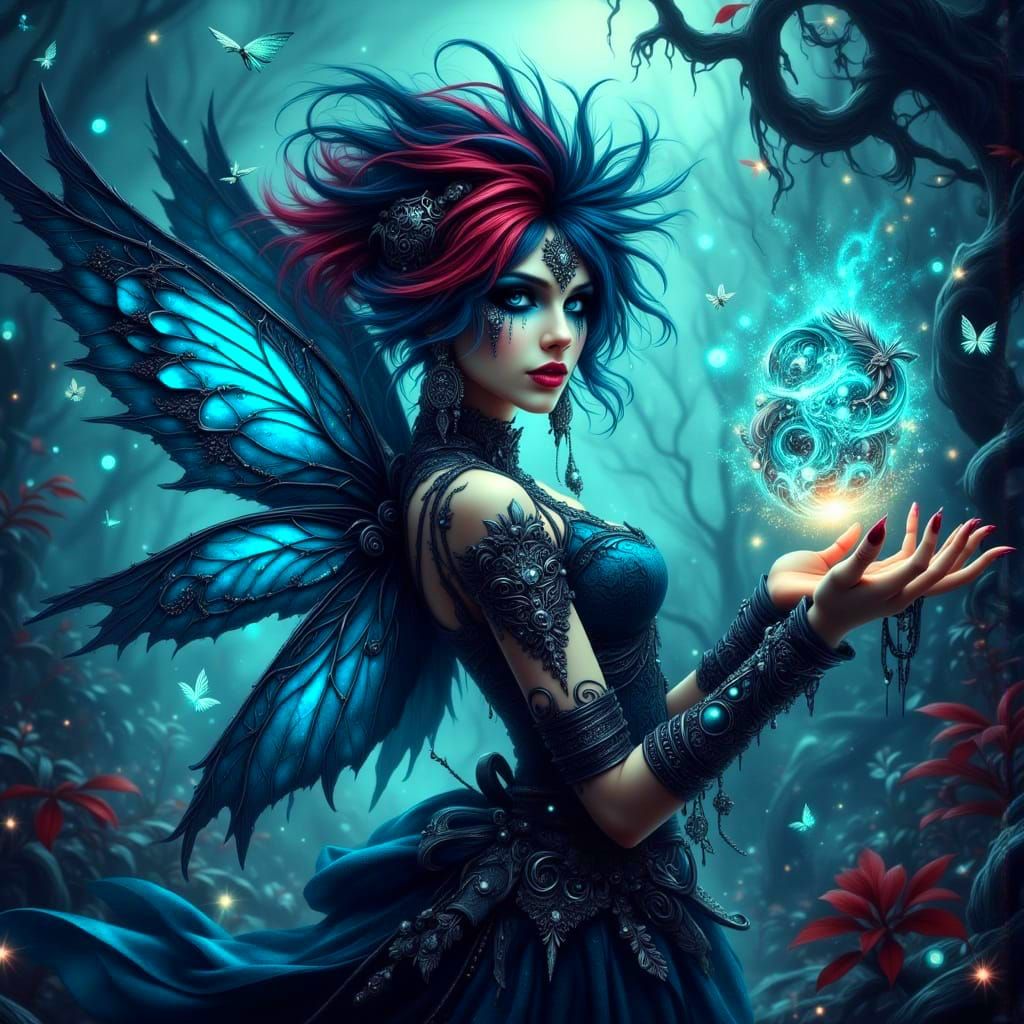 Dark Fairy Unleashes Chaos in Stormy Forest